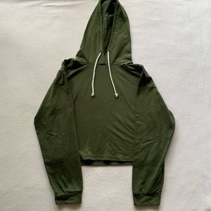 SO Green Crop Hoodie